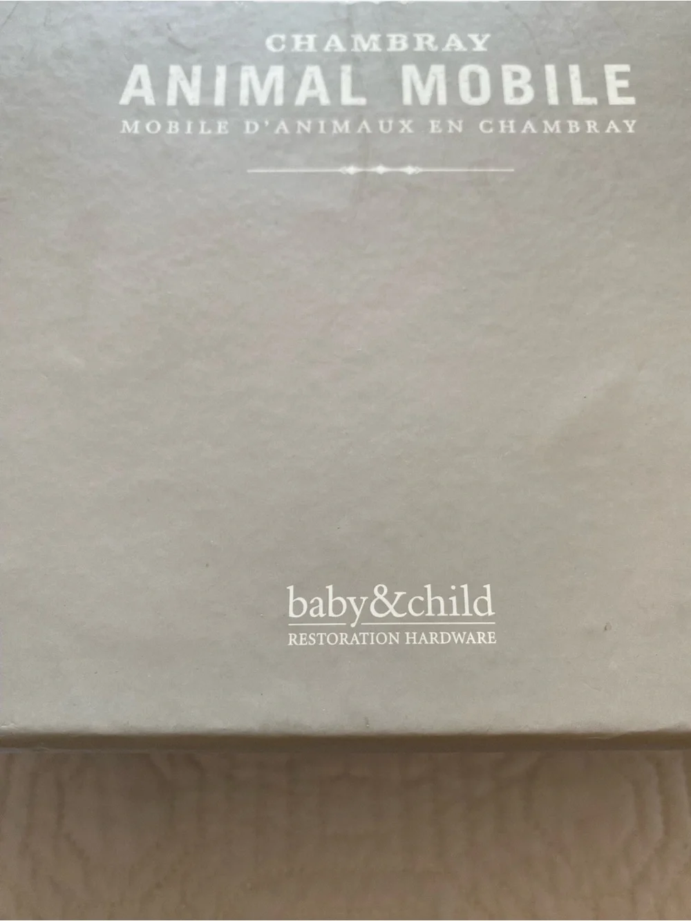 Restoration Hardware Baby & Child Chambray Animal Mobile Elephant Lion Giraffe